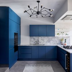 Кухня синяя