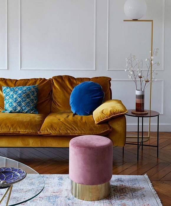 Велюр и бархат в интерьере #2